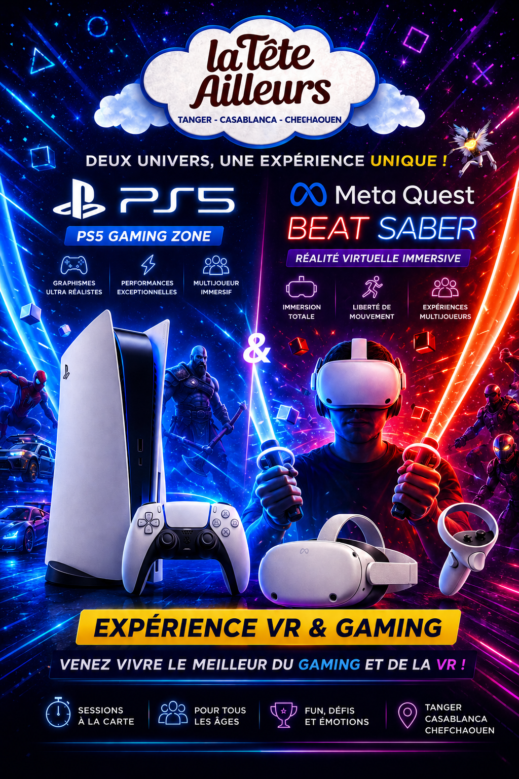 PS5 Gaming Zone — La Tête Ailleurs, Socco Alto Tanger